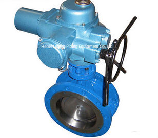 Butterfly valve with electric actuator for cement manufacturers
