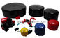 20mm--150mm pvc pipe end cap, round black plastic end caps for pipes, threaded tube end covers